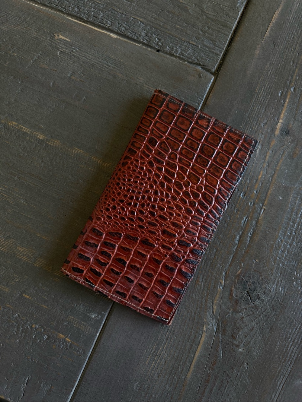 Brown Leather Card Wallet - Slim Multi-Card Organizer